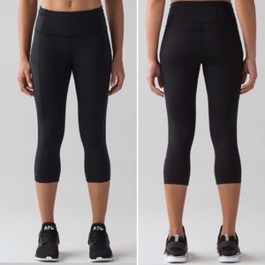 Lululemon Fast & Free Crop (19") Black